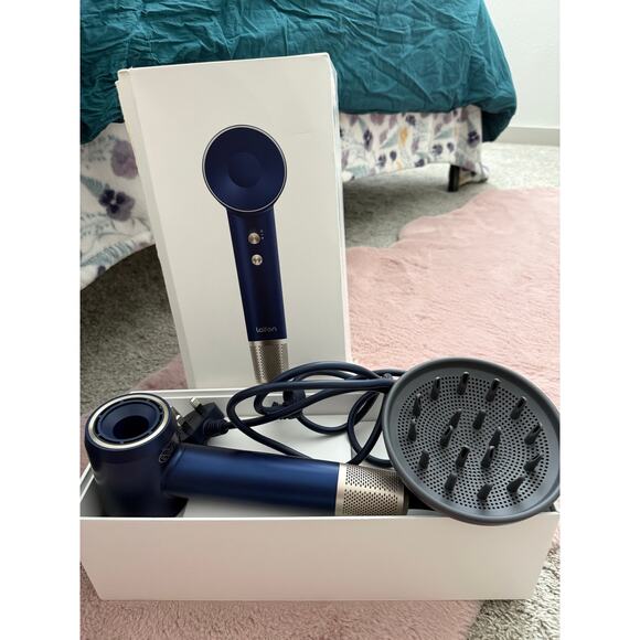 Laifen Swift High Speed Hair Dryer Blue Ionic Blow Dryer w Diffuser with Box main image 7